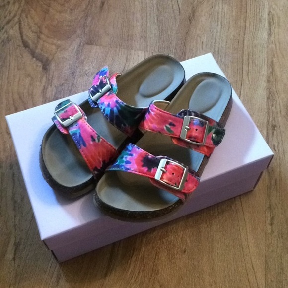 girls tie dye sandals